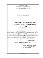 Tôn giáo, tín ngưỡng của cư dân vùng ven biển bạc liêu 