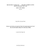 Nâng cao năng lực quản lý dự án tại Ban Quản lý các dự án xây dựng Thị xã Từ Sơn,