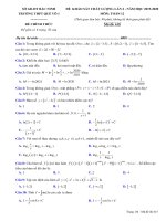Đề khảo sát chất lượng toán 12 lần 2 năm 2019 2020 trường quế võ 1 bắc ninh 