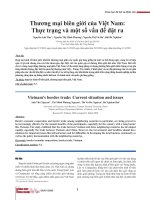 Thương mại biên giới của Việt Nam: Thực trạng và một số vấn đề đặt ra