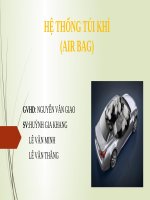 thuyết trình đề tài hệ thống túi khí oto