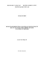 Đề xuất giải pháp nâng cao năng lực quản lý dự án đầu tư xây dựng công trình cấp nước của công ty Vietcom
