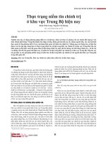 Thực trạng niềm tin chính trị ở khu vực Trung Bộ hiện nay