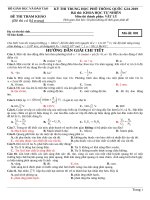 Hướng dẫn giải ngắn gọn đề thi minh họa Vật lý của Bộ GD ĐT năm 2018