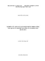 Nghiên cứu, đề xuất giải pháp hoàn thiện công tác quản lý chi phí tại công ty cổ phần