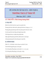 Đề cương toán 8 HK2 năm học 2017 2018 trường THCS lý thái tổ hà nội 