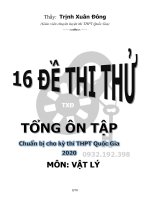 16 đề ôn thi THPT Quốc gia môn Vật lí nước rút