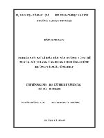 Nghiên cứu xử lý đất yếu nền đường vùng Mỹ Xuyên, Sóc Trăng ứng dụng cho công trình đường
