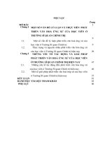 LUẬN VĂN: PHÁT TRIỂN VĂN HÓA ỨNG XỬ CỦA HỌC VIÊN Ở TRƯỜNG SĨ QUAN CHÍNH TRỊ HIỆN NAY