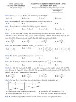 Đề cương ôn tập học kì 1 toán 12 năm 2019 2020 trường kim liên hà nội 
