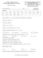 Đề kiểm tra giải tích 12 chương 3 năm 2018 2019 trường triệu quang phục hưng yên 