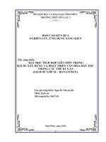 sáng kiến kinh nghiệm Dạy học tích hợp liên môn trong tiết 26: bài 20: Xây dựng và phát triển văn hóa dân tộc thế kỉ XXV