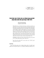 Cách thức duy trì tình cảm vợ chồng trong gia đình nông thôn miền Bắc giai đoạn 1960-1975