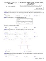 Đề thi thử tốt nghiệp THPT môn Toán năm 2020 lần 1 - Sở GD&ĐT Bắc Giang