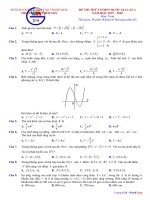 Đề thi thử THPT QG môn Toán năm 2020 lần 1 - THPT Bỉm Sơn, Thanh Hóa