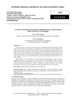 A study on effective brand promotional strategies influencing customers