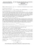 Đề thi HSG toán 12 lần 2 năm 2019 2020 trường THPT đồng đậu vĩnh phúc 