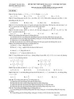 Đề thi thử môn toán 2018 THPT quốc gia trường THPT hậu lộc 2 thanh hóa lần 2 