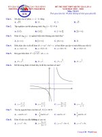 Đề thi thử tốt nghiệp THPT môn Toán năm 2020 lần 4 - THPT Chuyên Thái Bình