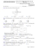 Đề thi thử tốt nghiệp THPT 2020 môn toán trường chuyên biên hòa hà nam 