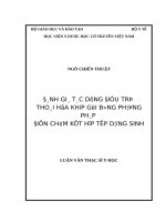ĐÁNH GIÁ tác DỤNG điều TRỊ THOÁI hóa KHỚP gối BẰNG PHƯƠNG PHÁP điện CHÂM kết hợp tập DƯỠNG SINH 