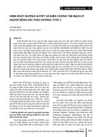 Kiểm soát đường huyết và biến chứng tim mạch ở người bệnh đái tháo đường type 2