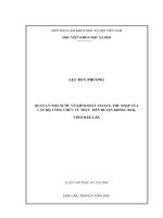 quản lý nhà nước về kiểm soát tài sản, thu nhập của cán bộ, công chức từ thực tiễn huyện krông buk, tỉnh đăk lăk 