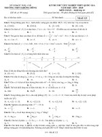 Đề thi thử tốt nghiệp THPT môn Toán năm 2020 lần 1 - THPT Krông Bông, Đắk Lăk