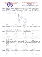 Đề thi thử tốt nghiệp THPT môn Toán năm 2020 lần 1 - THPT Nguyễn Huệ, Phú Yên