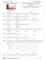 Đề thi thử ĐH môn Toán năm 2020 lần 3 - THPT Thái Phúc