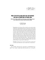 Một số yếu tố tác động đến mức độ hút thuốc của nam vị thành niên và thanh niên (Phân tích số liệu của Điều tra về tình dục và sức khỏe sinh sản của vị thành niên và thanh niên Hà Nội năm