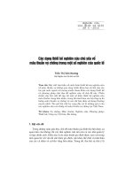 Các dạng thiết kế nghiên cứu chủ yếu về mâu thuẫn vợ chồng trong một số nghiên cứu quốc tế