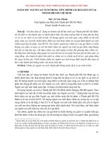 Chăm sóc người cao tuổi trong tiến trình già hóa dân số tại thành phố Hồ Chí Minh