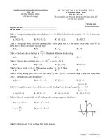 Đề thi thử tốt nghiệp THPT môn Toán năm 2020 lần 1 - THPT Chuyên Hùng Vương, Gia Lai