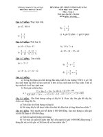Đề KSCL đầu năm năm học 2017 2018 môn toán 6 trường THCS cẩm vũ hải dương 