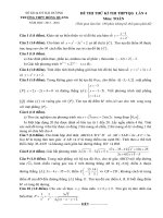 Đề thi thử quốc gia 2016 môn toán trường hồng quang hải dương lần 4 