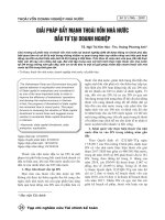 Giải pháp đẩy mạnh thoái vốn nhà nước đầu tư tại doanh nghiệp