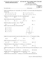 Đề thi thử tốt nghiệp THPT 2020 môn toán trường THPT đô lương 4 nghệ an 