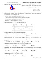 Đề thi thử tốt nghiệp THPT môn Toán năm 2020 lần 1 - THPT Chuyên Lê Qúy Đôn, Quảng Trị