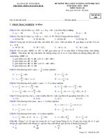 Đề thi học kì 1 toán 10 năm 2019 2020 trường THPT nguyễn huệ thái bình 