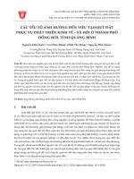 Các yếu tố ảnh hưởng đến việc tạo quỹ đất phục vụ phát triển kinh tế – xã hội ở thành phố Đồng Hới, tỉnh Quảng Bình