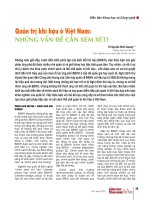 Quản trị khí hậu ở Việt Nam: Những vấn đề cần xem xét