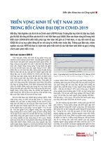Triển vọng kinh tế Việt Nam 2020 trong bối cảnh đại dịch COVID-2019