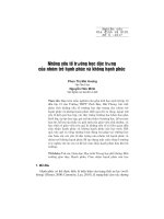 Những yếu tố trường học đặc trưng của nhóm trẻ hạnh phúc và không hạnh phúc