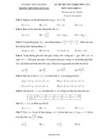 Đề thi thử tốt nghiệp THPT môn Toán năm 2020 lần 1 - THPT Đông Hưng Hà, Thái Bình