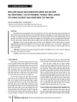Mối liên quan giữa biến đổi nồng độ hs-CRP, hs-TROPONIN T và NT-proBNP, trong tiên lượng tử vong 30 ngày sau nhồi máu cơ tim cấp