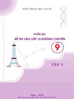 Tuyển tập đề thi vào lớp 10 không chuyên môn toán 