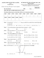 Đề thi học kỳ 1 toán 10 năm học 2018 2019 trường THPT nguyễn trãi hà nội 