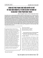 Đánh giá thực trạng thực hiện quyền tự chủ về thực hiện nhiệm vụ, tổ chức bộ máy và nhân sự tại Đại học Y khoa Phạm Ngọc Thạch