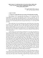 Hiện trạng và định hướng xây dựng nông thôn mới vùng ven đô gắn với quá trình đô thị hóa vùng đồng bằng sông Hồng